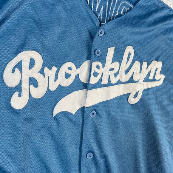 Brooklyn Dodgers Jersey Mens Large Robinson 42 MLB Baseball Majestic Cooperstown - Picture 7 of 12